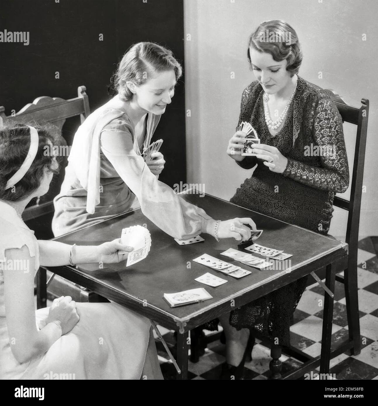 CARD GAME 1920s Stock Photo Alamy