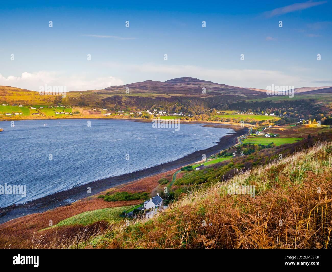 Uig Bay on the Isle of Skye in Scotland Stock Photo