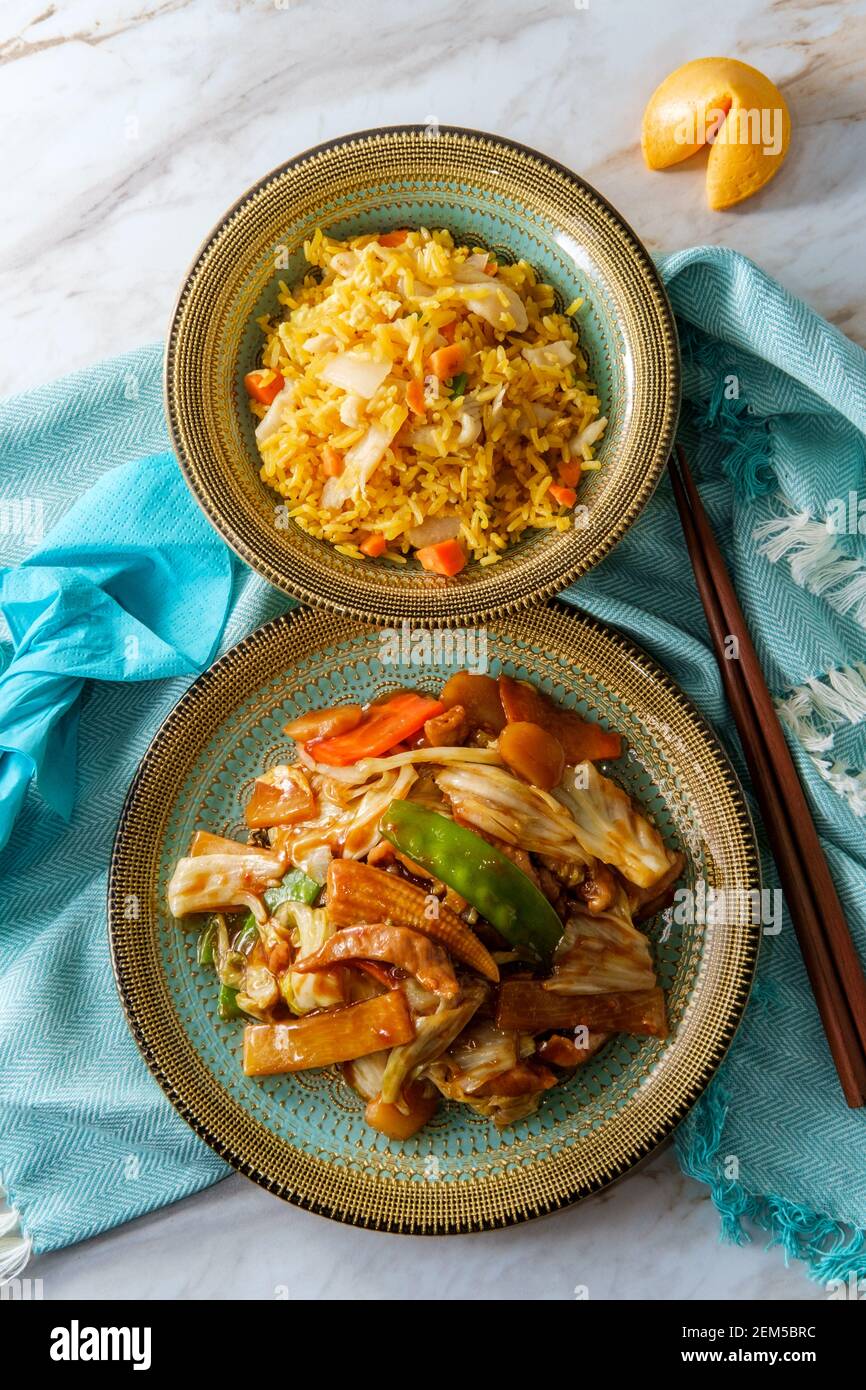 Chinese Cuisine Double Cooked Pork With Cabbage And Chicken Fried Rice Stock Photo Alamy Chinese Cuisine Double Cooked Pork With Cabbage And Chicken Fried Rice Stock Photo Alamy