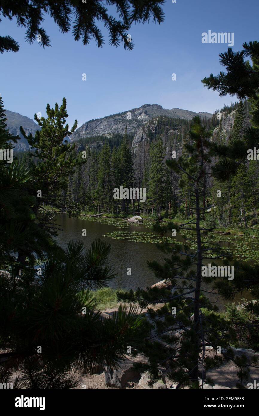 Beautiful scenery at Rocky Mountain National Park in Colorado. Stock Photo