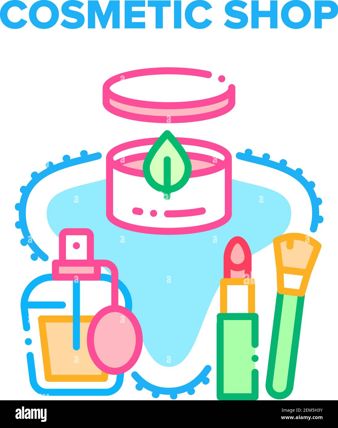 Makeup Store Image Vector Cosmetic Shop Vector Concept Color Illustration Stock Vector Image ...
