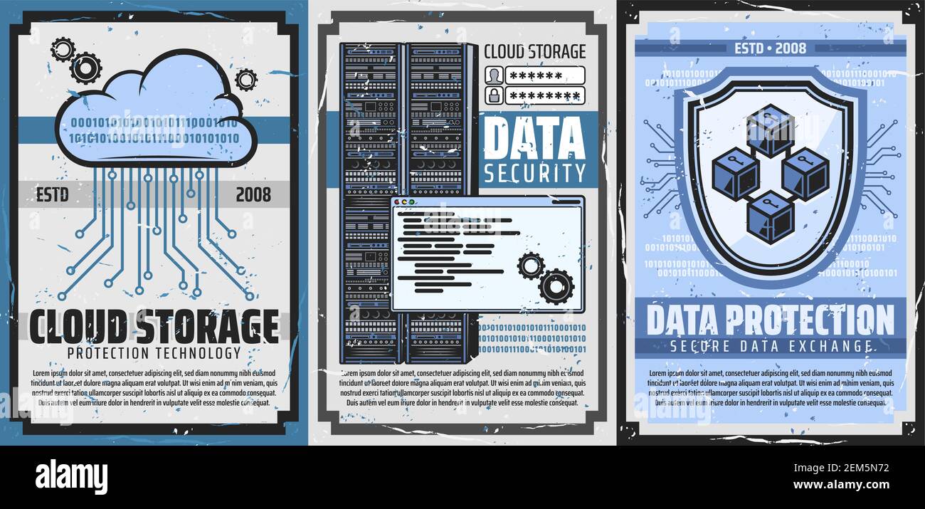 Internet data protection and cloud storage technology. Information ...
