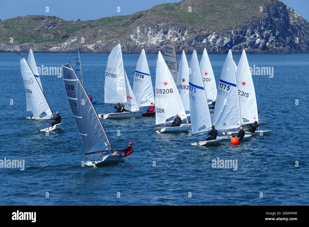 Sailing Dinghies racing at North Berwick Stock Photo Alamy