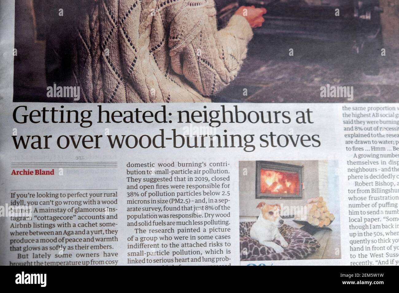"Getting heated neighbours at war over woodburning stoves" Guardian