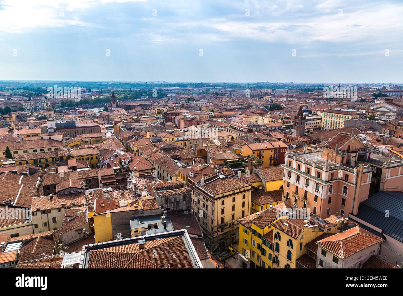 Aerial view of Verona in a summer day, Italy Stock Photo - Alamy