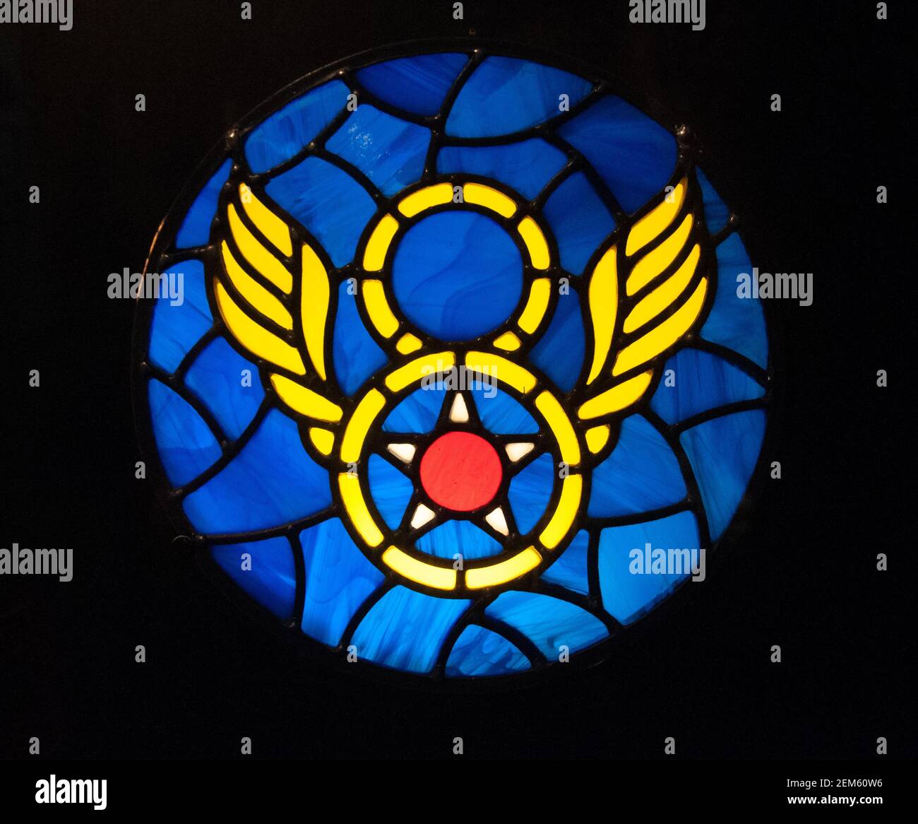 8th Air Force Stained Glass Art Stock Photo