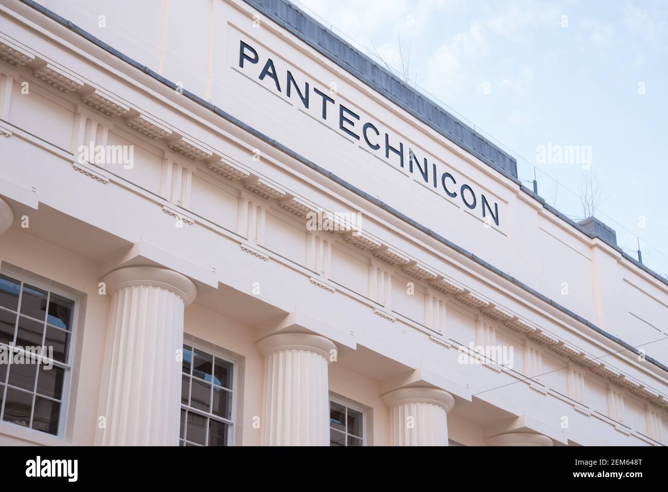 Entablature Pantechnicon Greek Revival Architecture Stock Photo