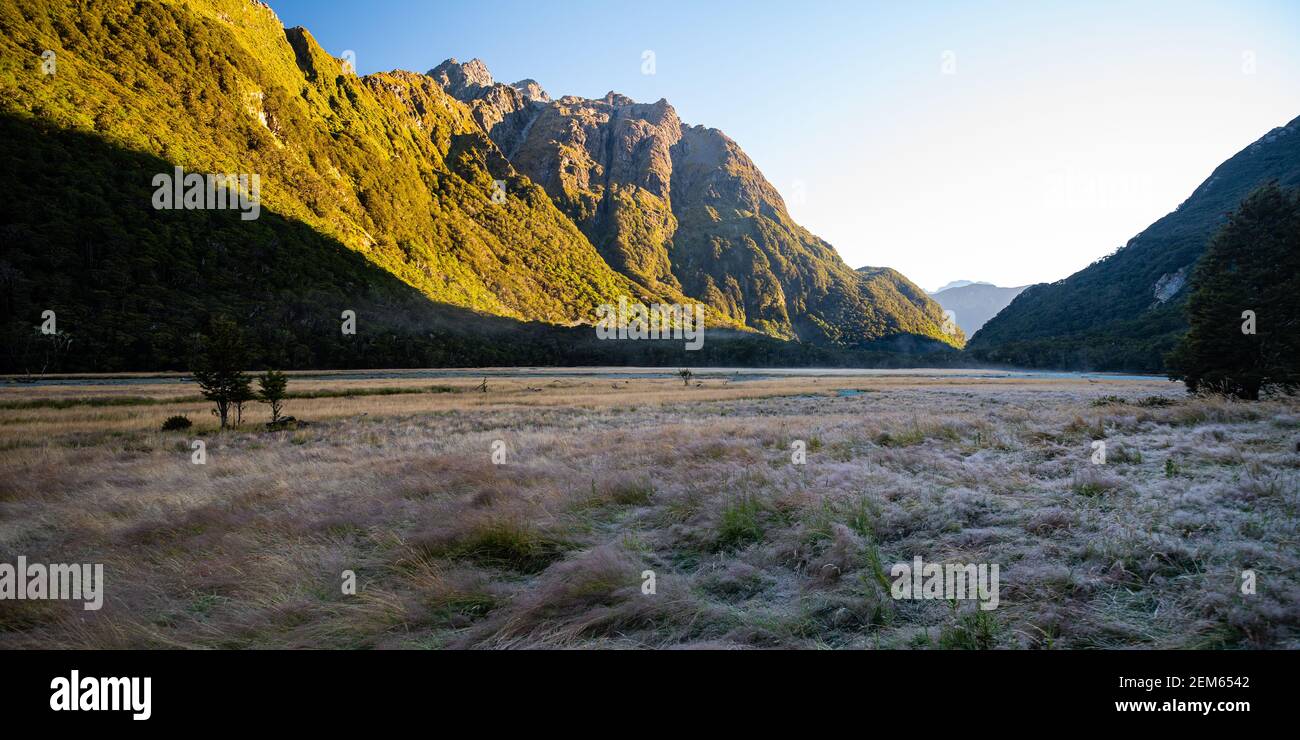 Route Burn Valley, Routeburn Track, New Zealand Stock Photo
