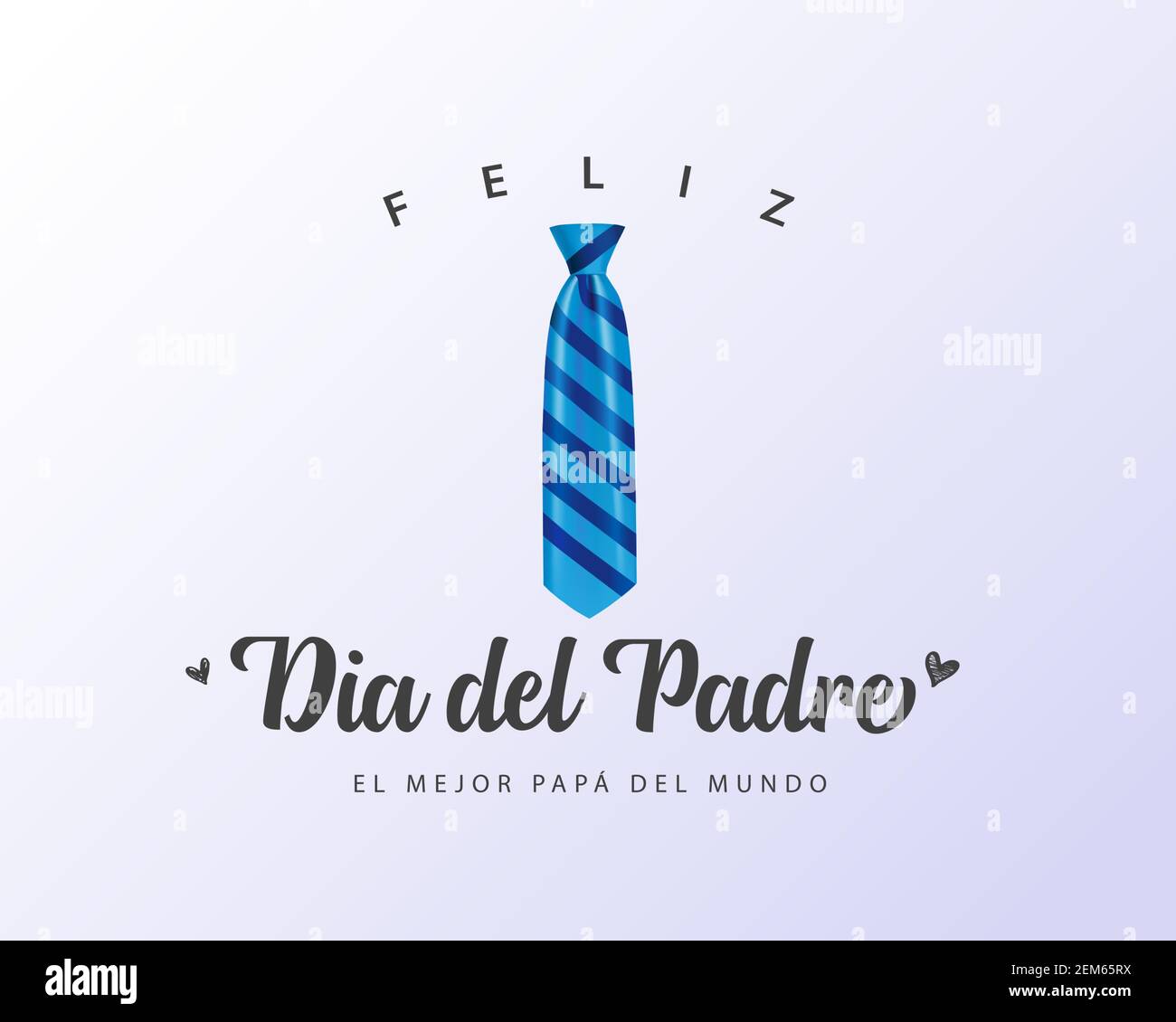 Feliz Dia del Padre spanish calligraphy - Happy Fathers Day greeting card  with blue necktie. Happy father's day hispanic lettering background Stock  Vector Image & Art - Alamy