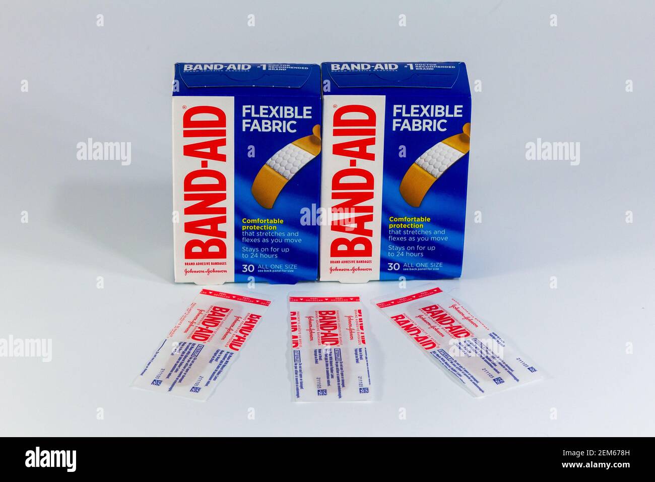 ST PAUL, MN, USA - JANUARY 31, 2021: Band-Aid package and trademark logo  and trademark logo Stock Photo - Alamy