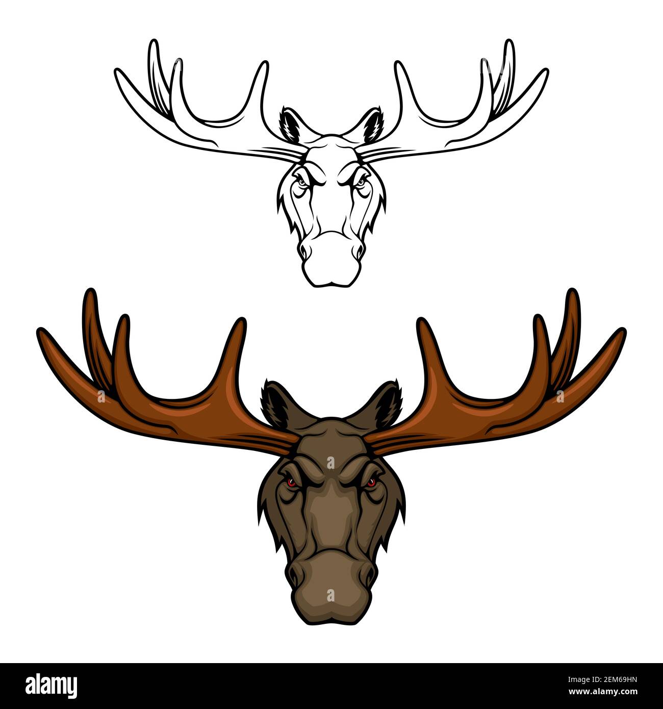 Elk Wapiti svg deer clipart vector graphic art artwork elk stag svg cut file cuttable digital design white print on black