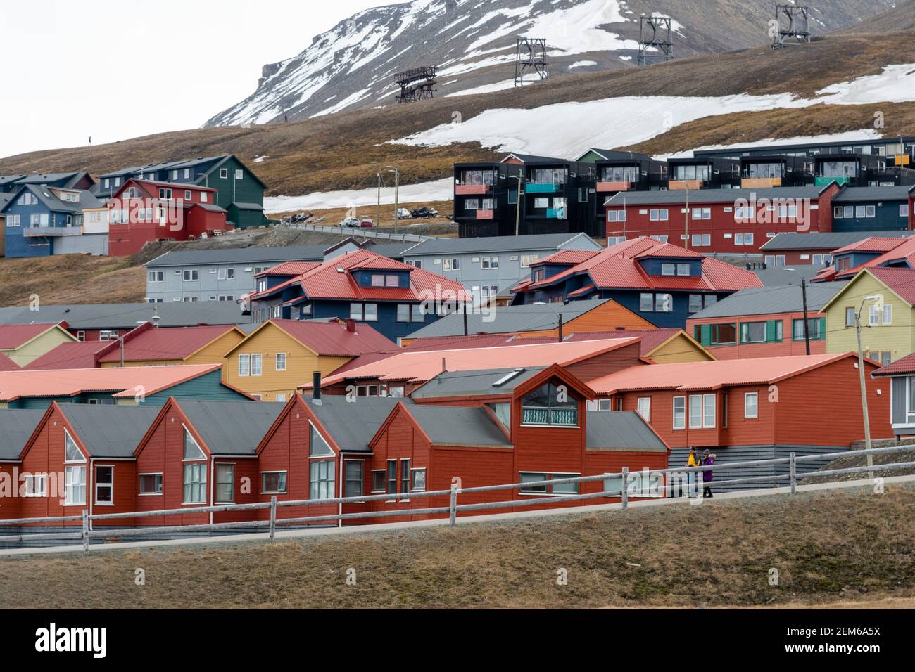 Longyearbyen, Spitsbergen, Svalbard Islands, Norway. Stock Photo