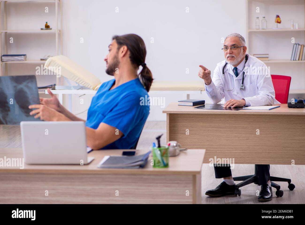 Two Doctors Working In The Hospital Stock Photo Alamy two-doctors-working-in-the-hospital-stock-photo-alamy