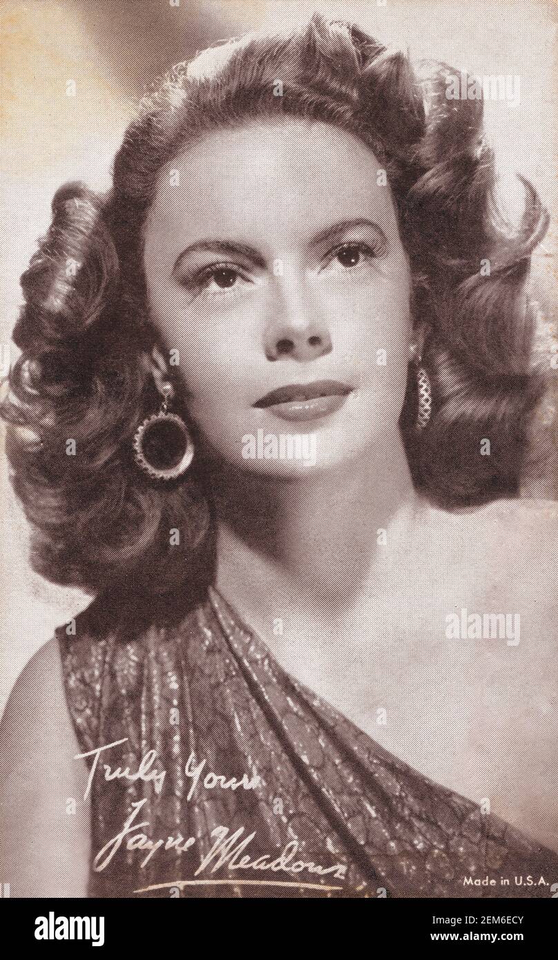 American Actress Jayne Meadows, Head and Shoulders Publicity Portrait