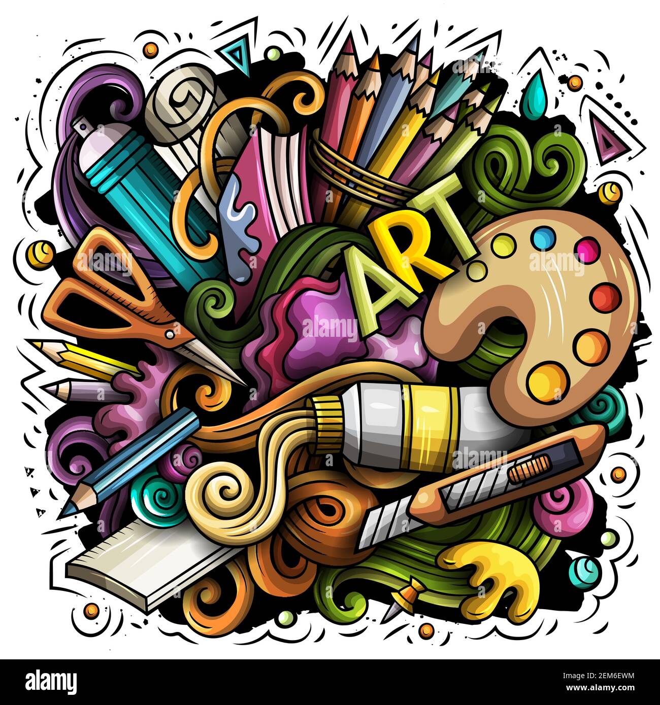 Creative object to art and craft design Royalty Free Vector
