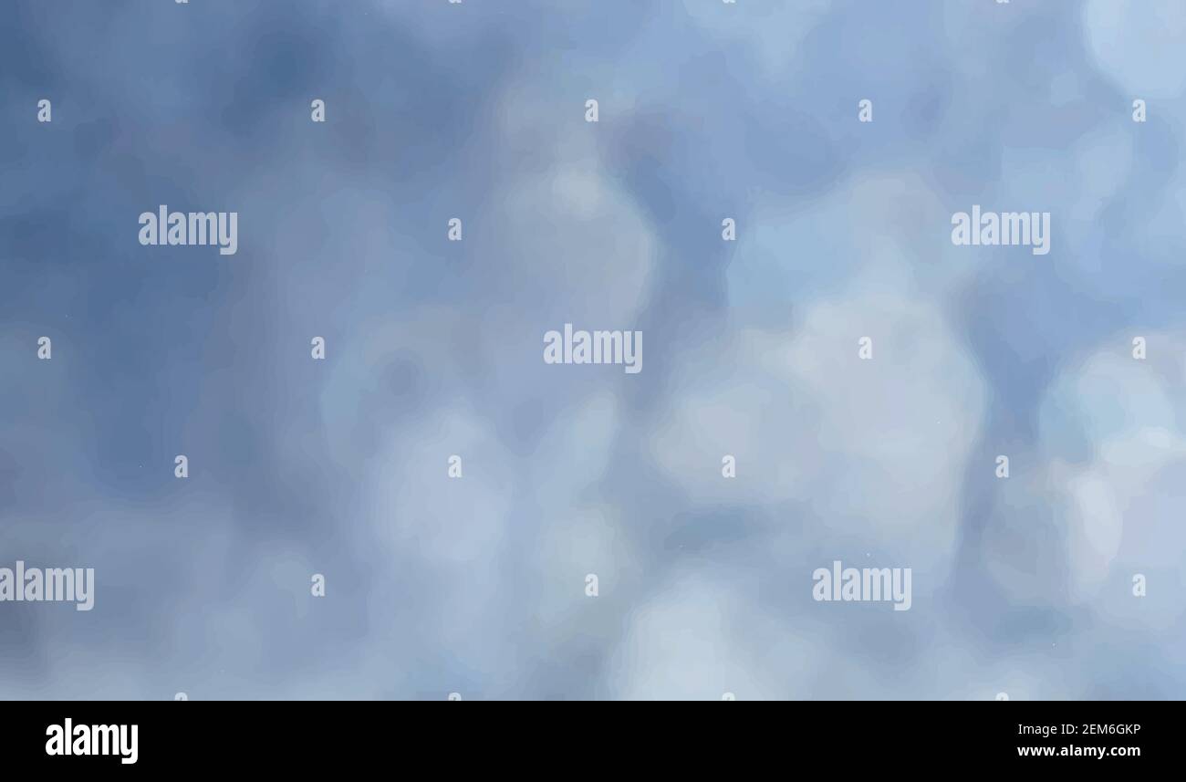 Clouds in a blue sky, blurred background, vector smoke Stock Vector