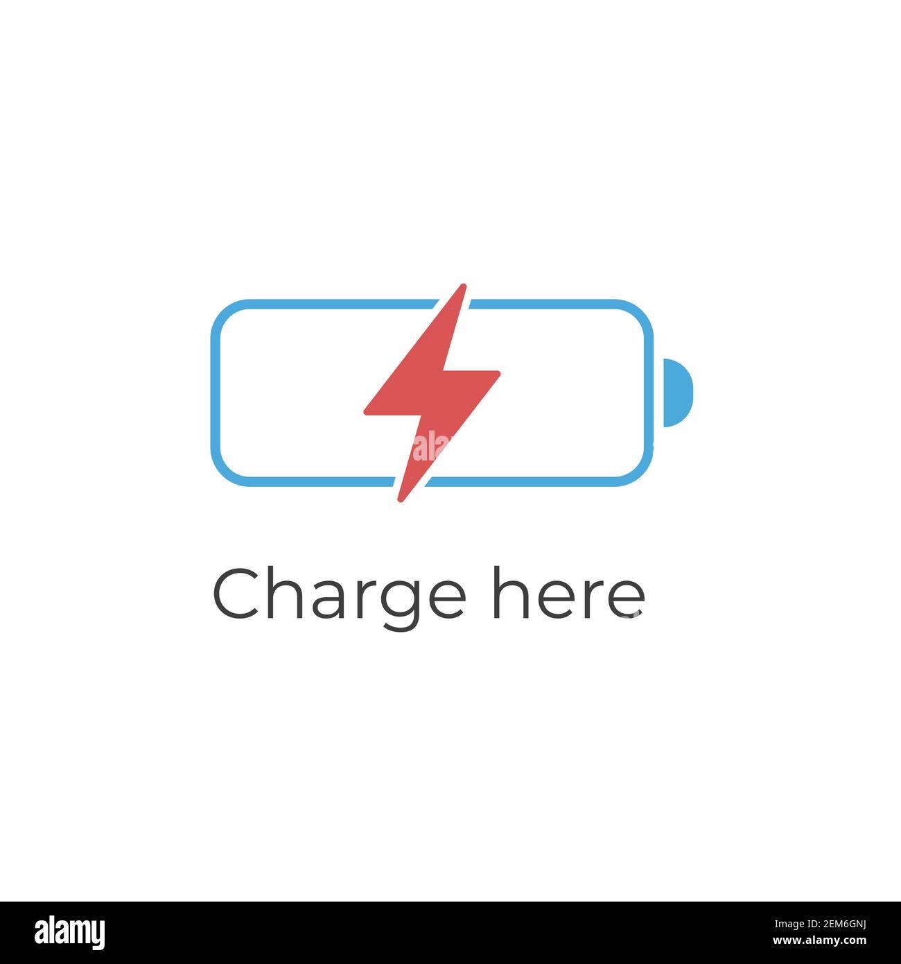 Charge Your Phone Here vector illustration. Creative graphic design