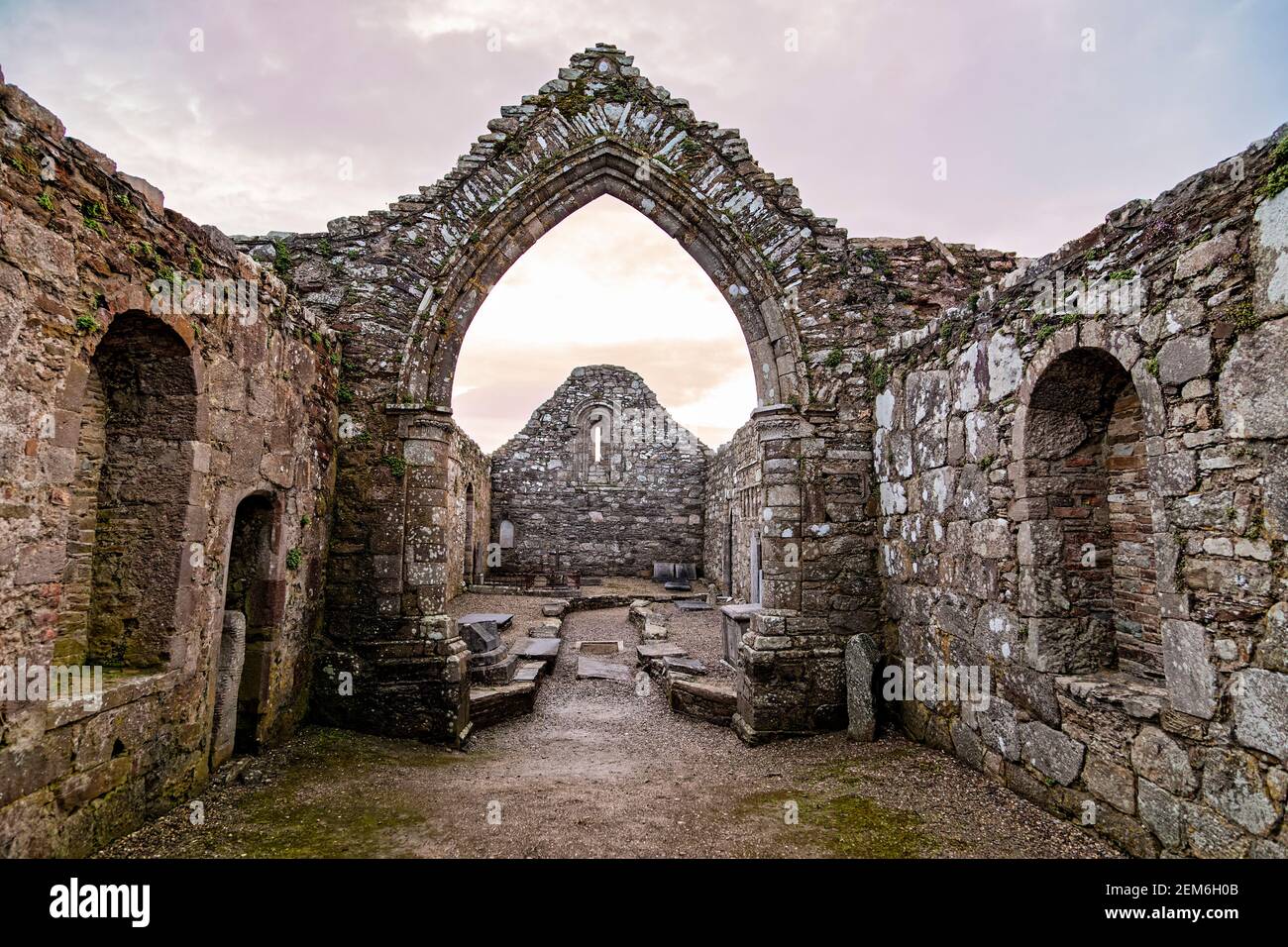Ardmore, Ireland. 11th May, 2016. The St Declan’s Monastery whose most