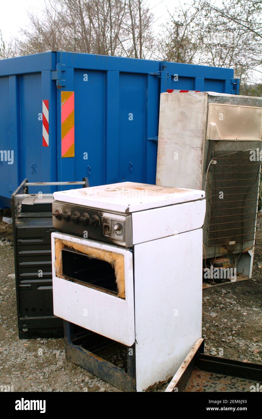 Old faulty appliances properly disposed of in landfills for recycling