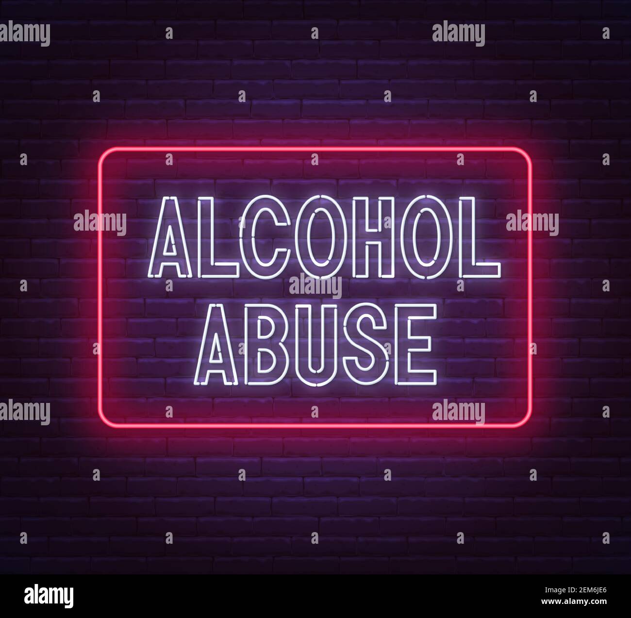 Alcohol abuse neon sign on brick wall background Stock Vector Image & Art Alamy