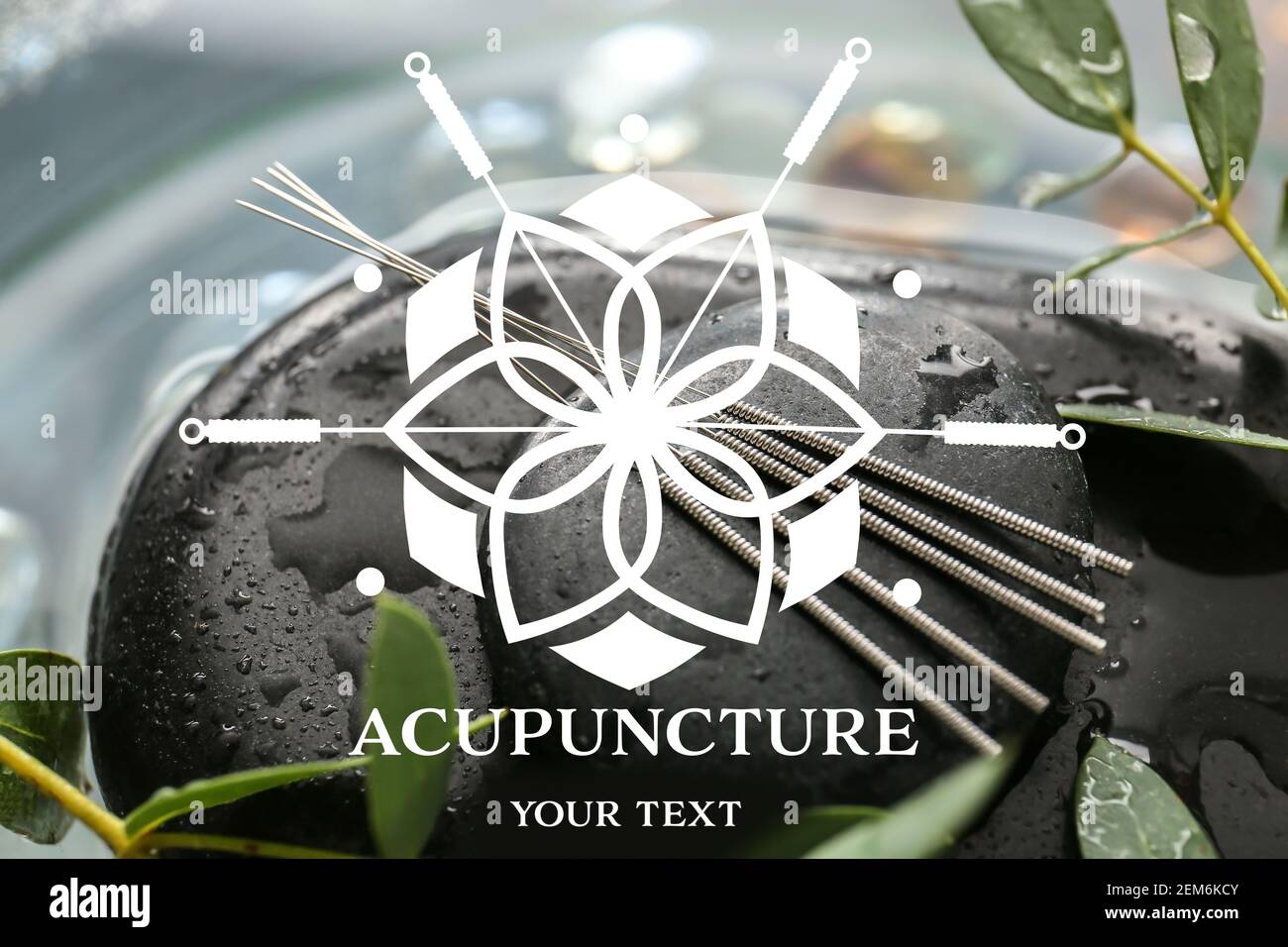 Advertisement poster of modern acupuncture center Stock Photo Alamy