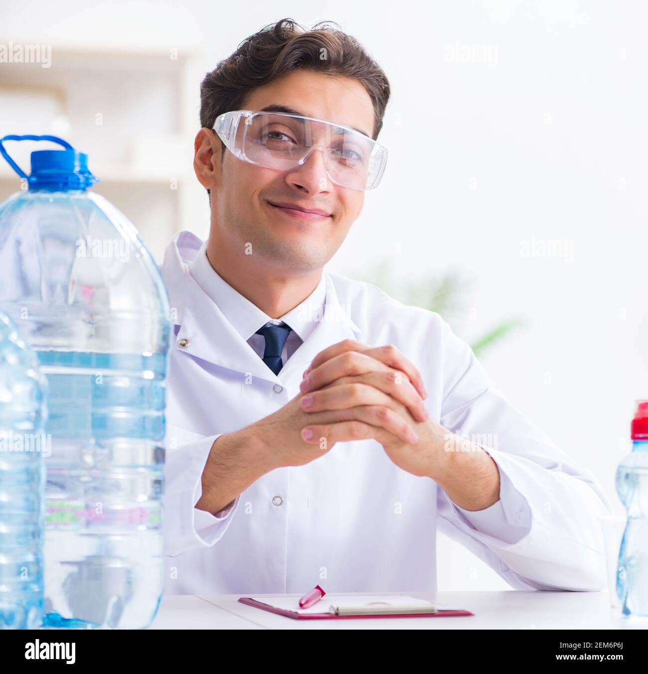 The lab assistant testing water quality Stock Photo Alamy