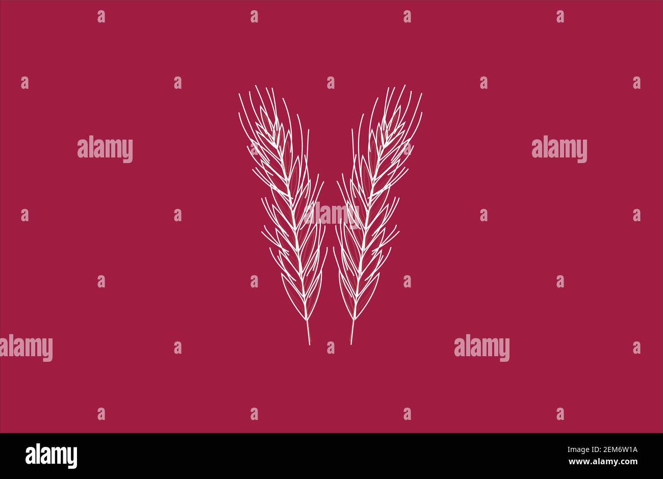 vector wheat spikelet logo background symbol icon Stock Vector