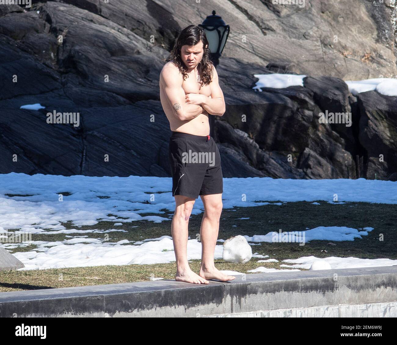 New York, New York, USA. 24th Feb, 2021. With the temperatures reaching