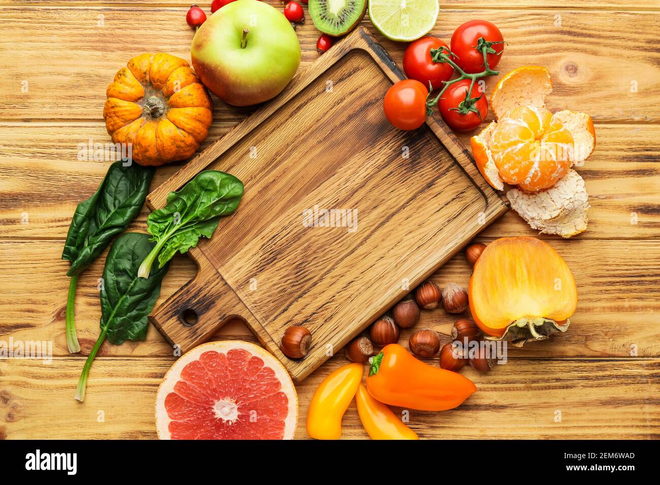 Empty board healthy products hi-res stock photography and images - Alamy