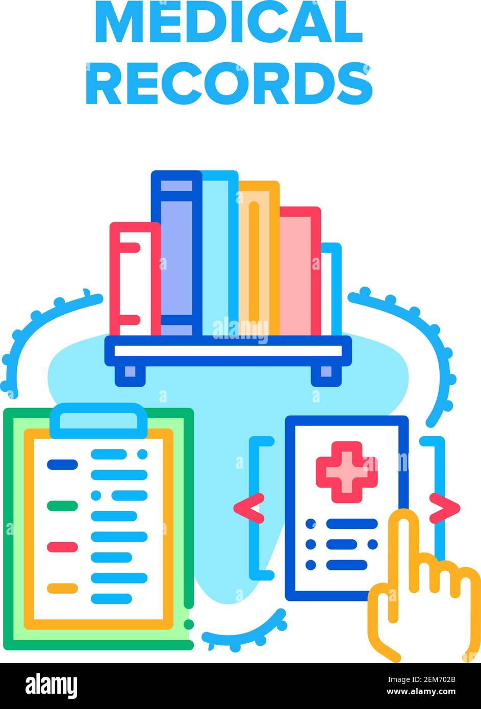 Medical Records Vector Concept Color Illustration Stock Vector Image