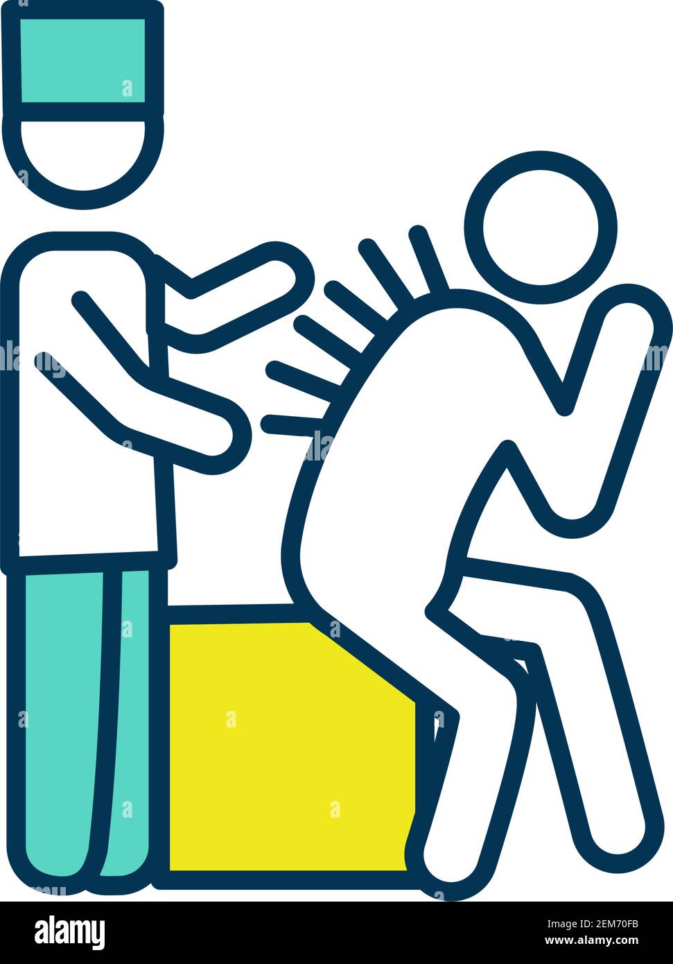 Acupuncture session RGB color icon Stock Vector Image & Art - Alamy