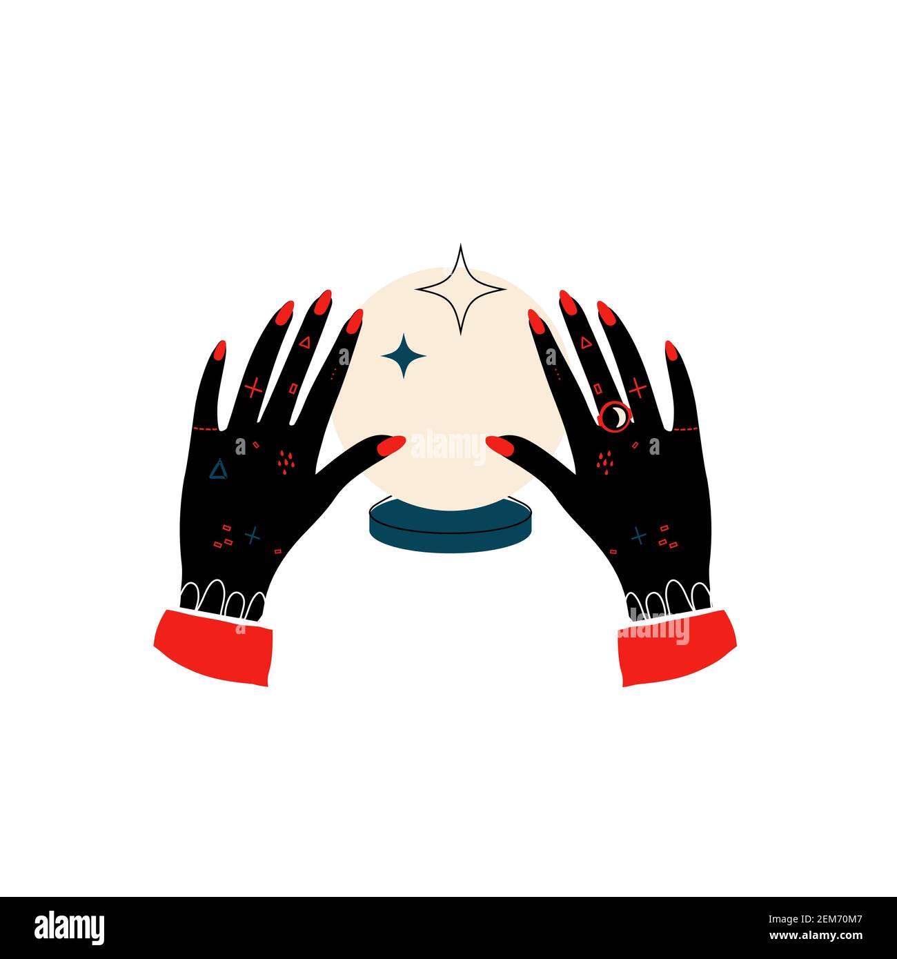 crystall ball vector concept Stock Vector Image & Art - Alamy