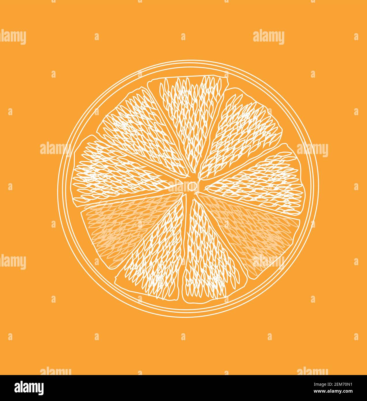 vector orange logo background with citrus fruits Stock Vector