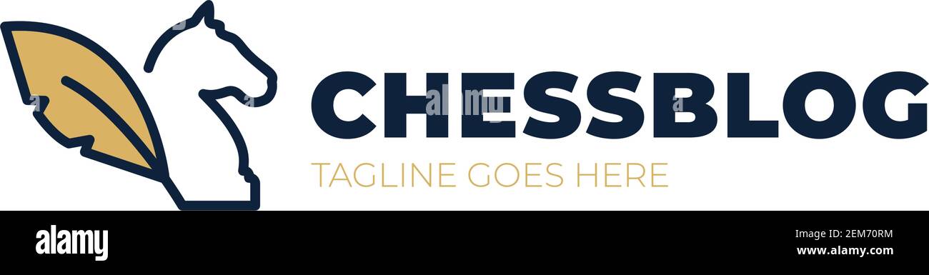 Chess blog vector logo. Vintage classic badge emblem chess club, chess ...