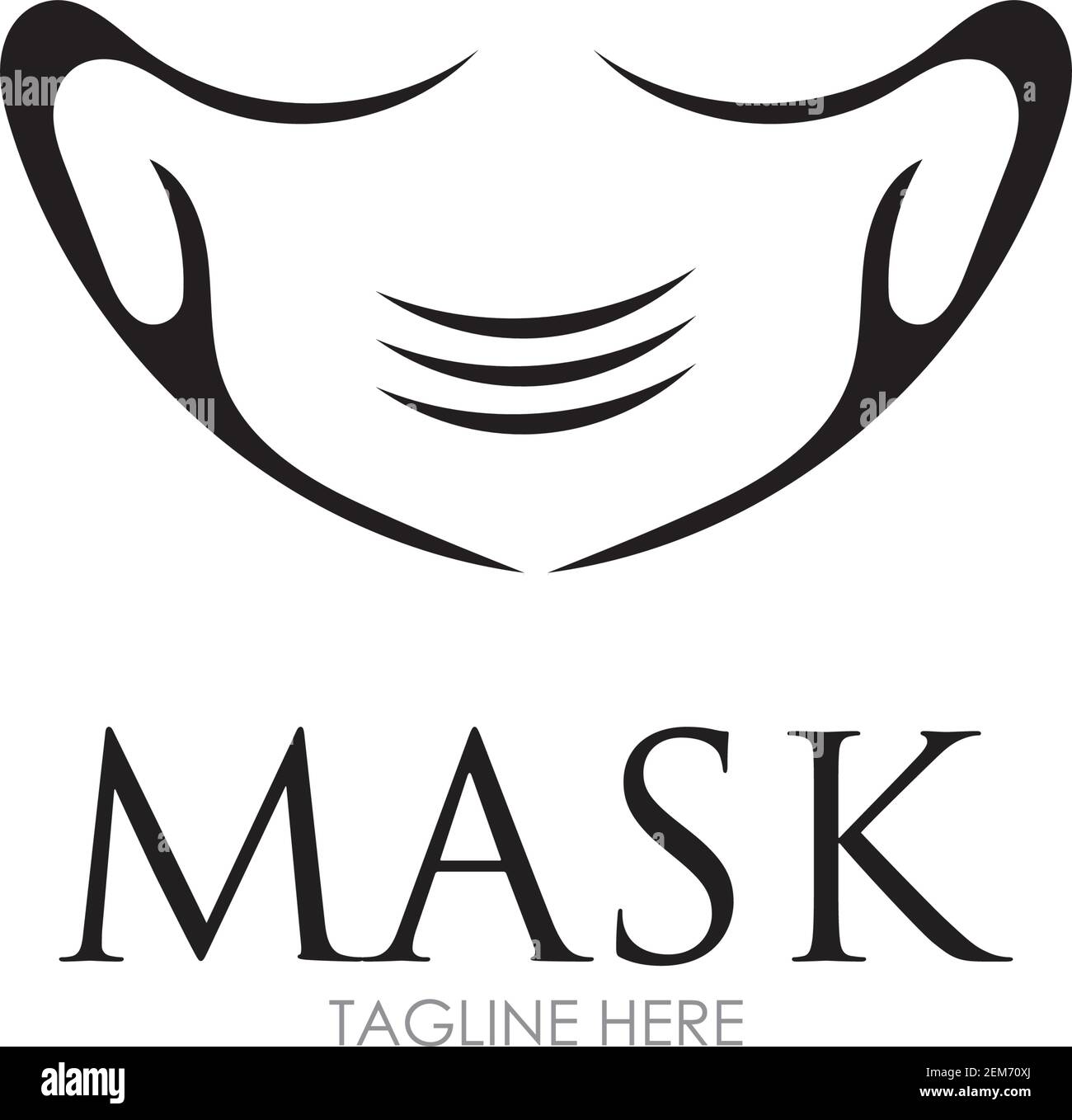 Face Mask Logo Design Vector Icon Illustrations Stock Vector Image