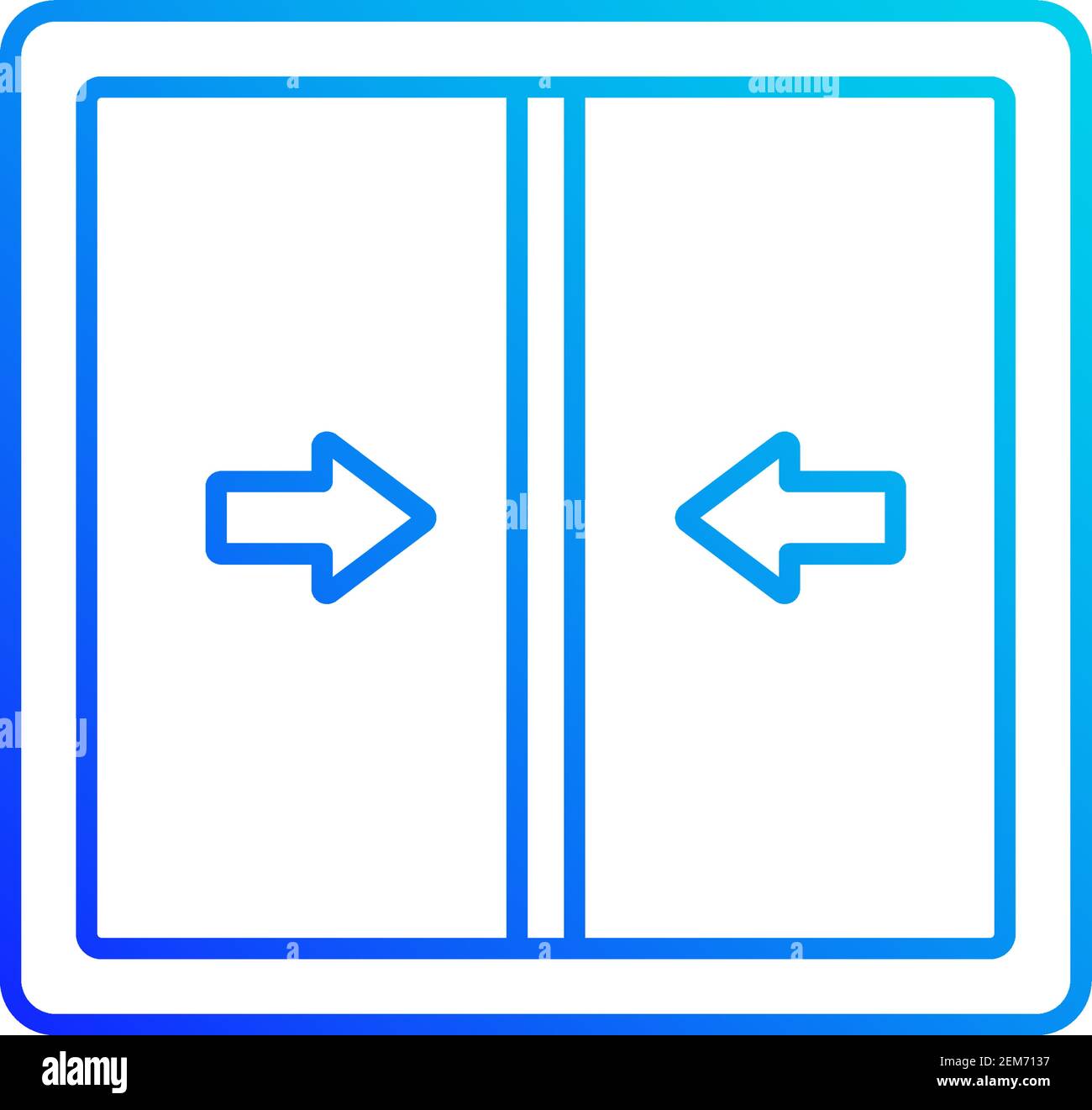 Sliding windows linear vector icon Stock Vector