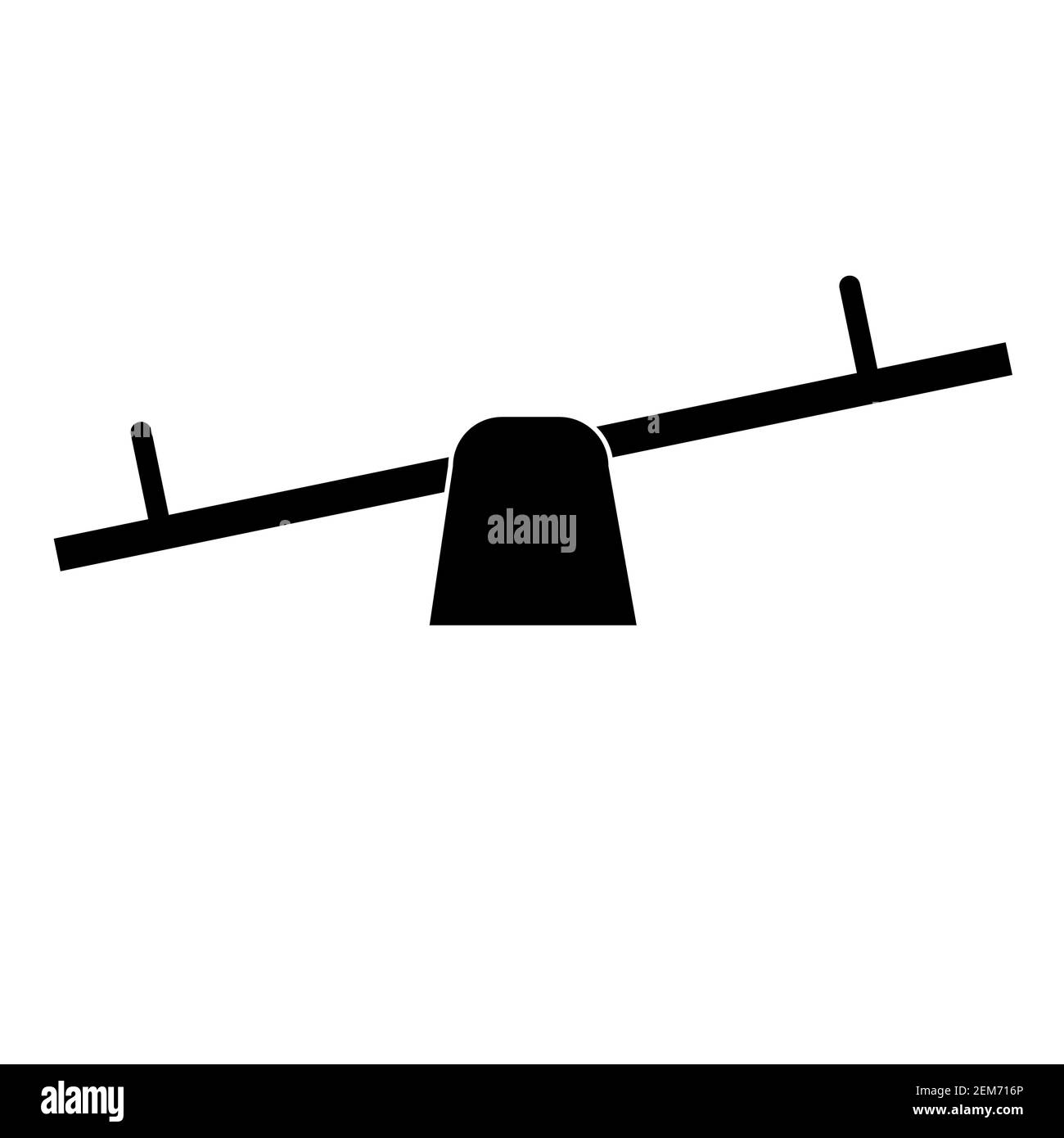 seesaw icon on white background. seesaw icon. seesaw playground fun