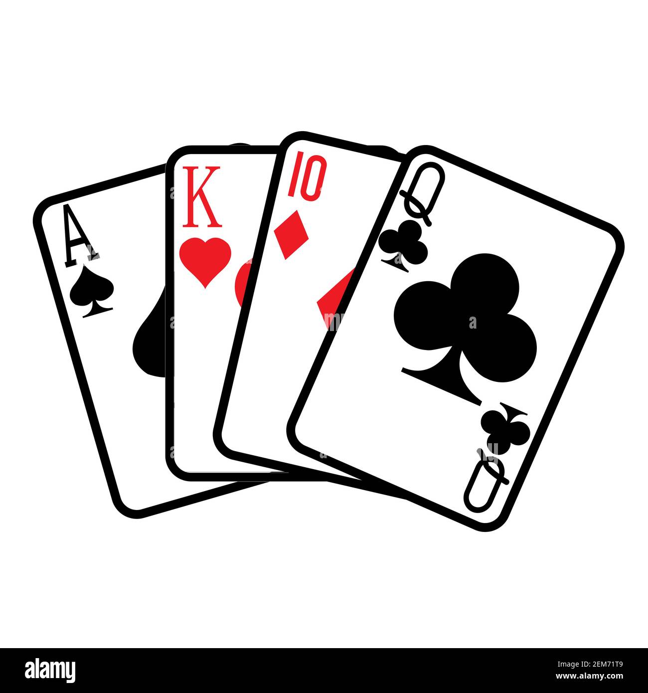 Playing card icon on white background. flat style. Playing poker cards for  your web site design, logo, app, UI. game cards symbol. poker card sign  Stock Photo - Alamy