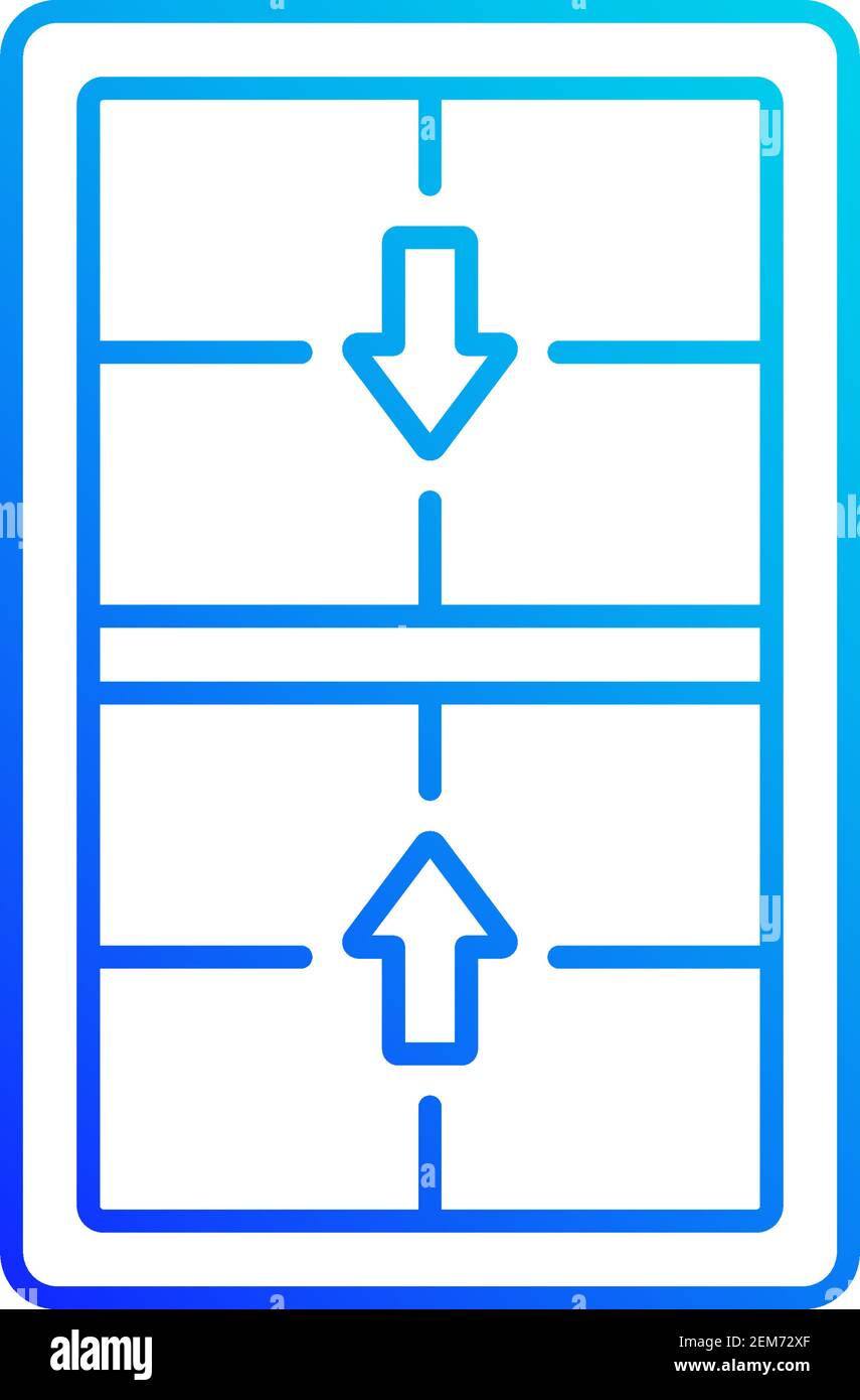 Double-hung windows linear vector icon Stock Vector