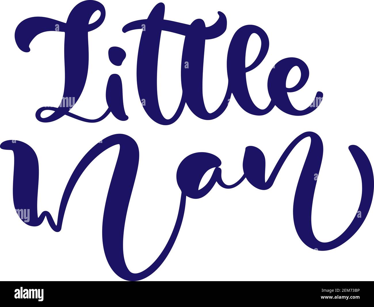 Little man vector handwritten calligraphy baby boy lettering text. Children hand drawn lettering quote. Illustration for kids greeting card, child t Stock Vector