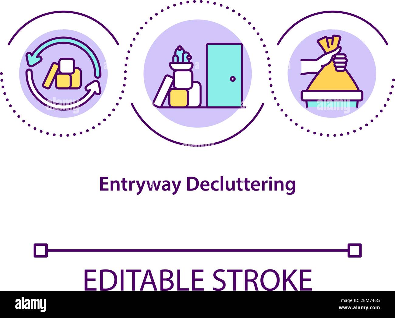 Entryway decluttering concept icon Stock Vector Image & Art - Alamy