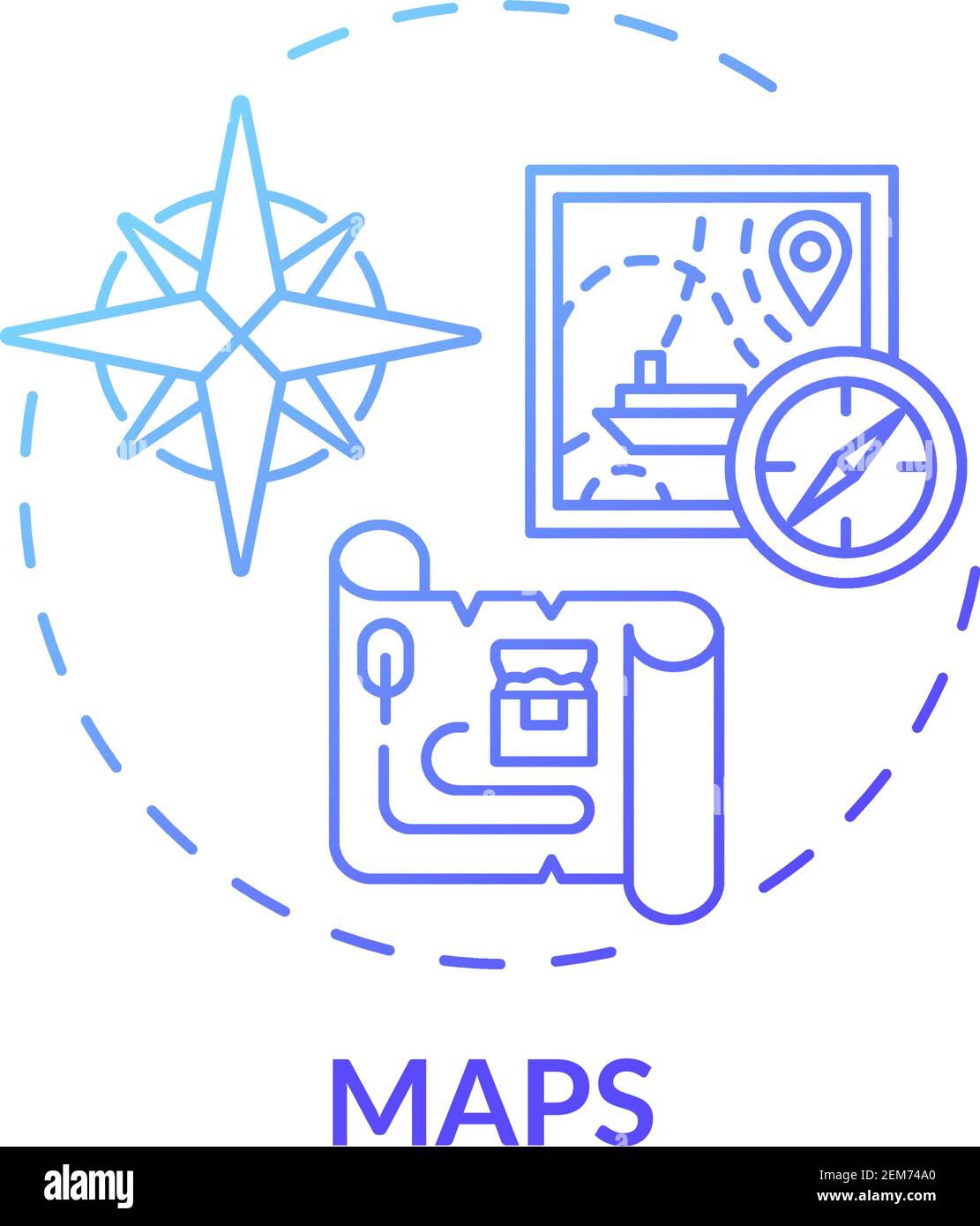 Maps Concept Icon Stock Vector Image And Art Alamy 6709