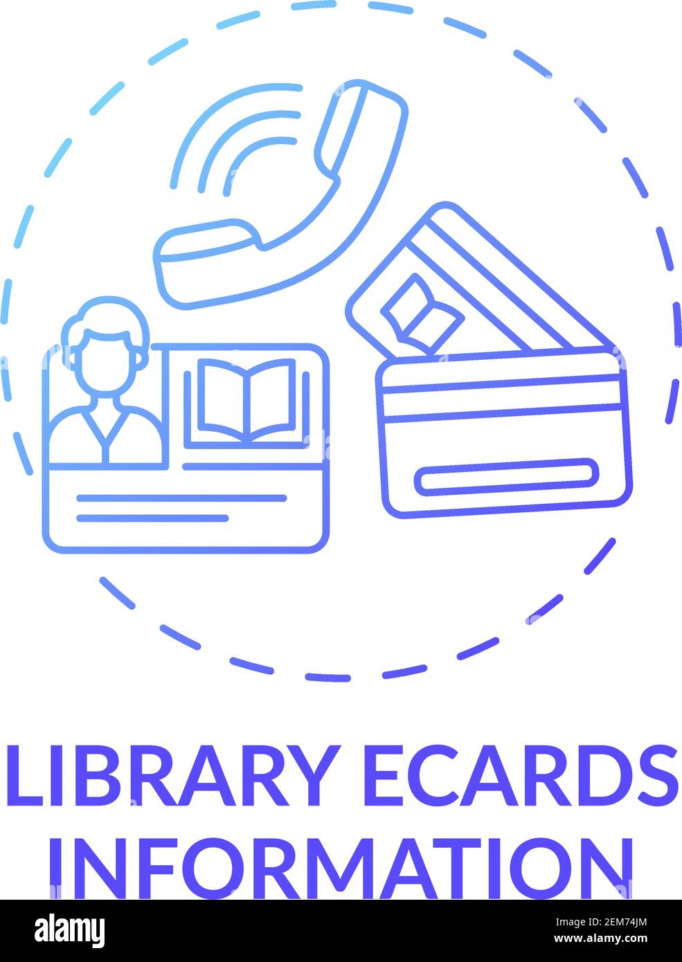 Library ecards information concept icon Stock Vector Image & Art - Alamy