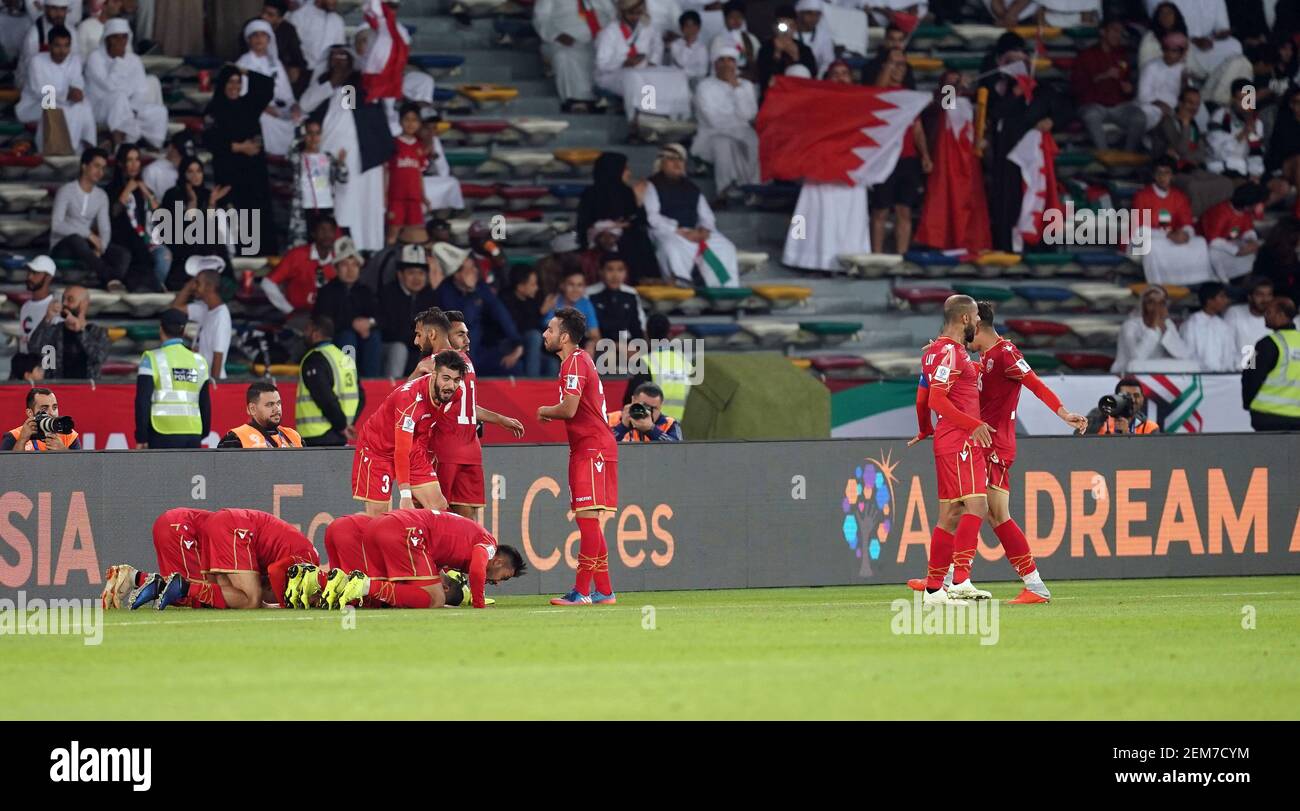 January 5, 2019 : Bahrain celebrating the goal for 1-0 during United