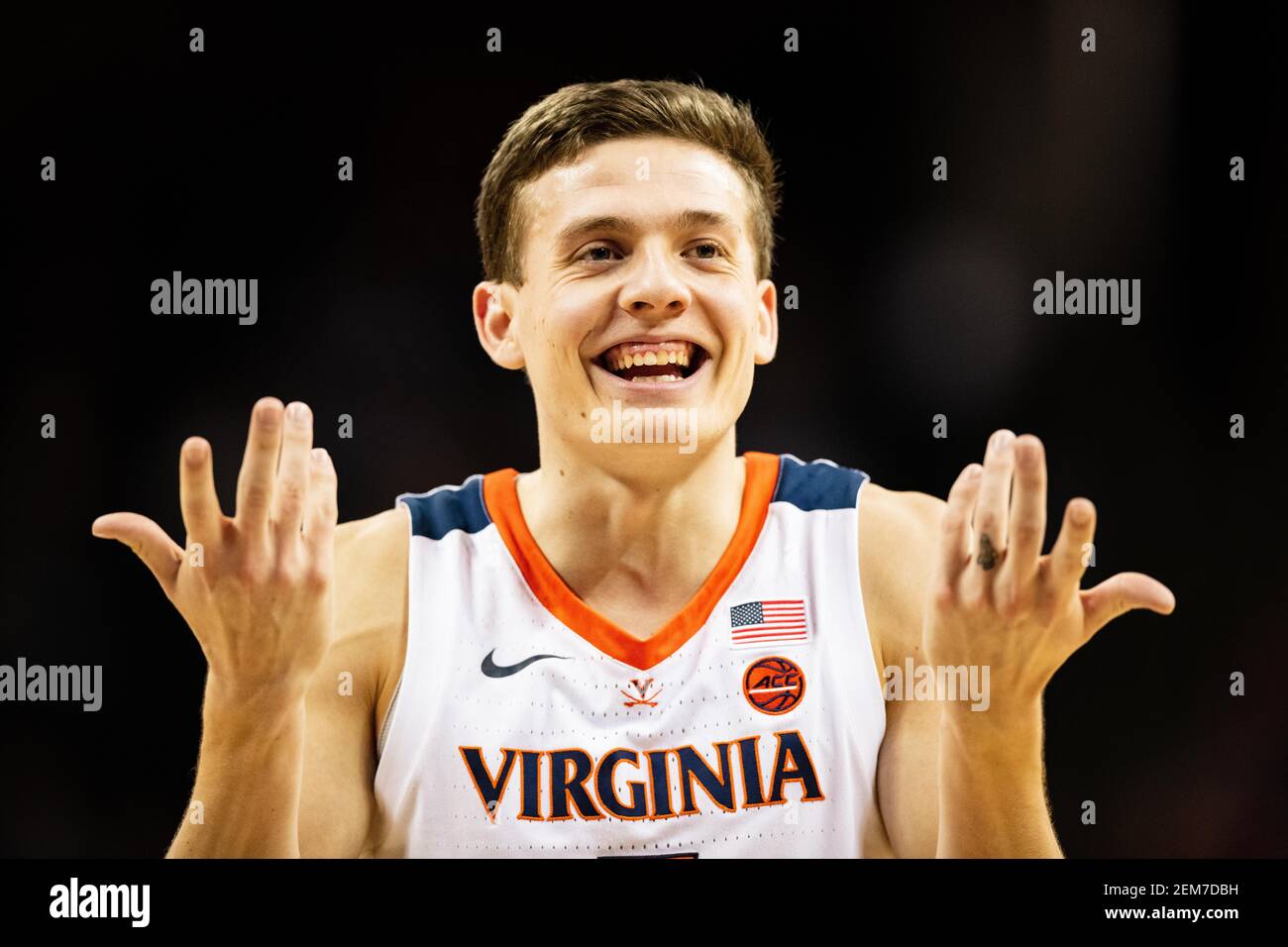 Virginia Cavaliers guard Kyle Guy (5) during the NCAA College ...