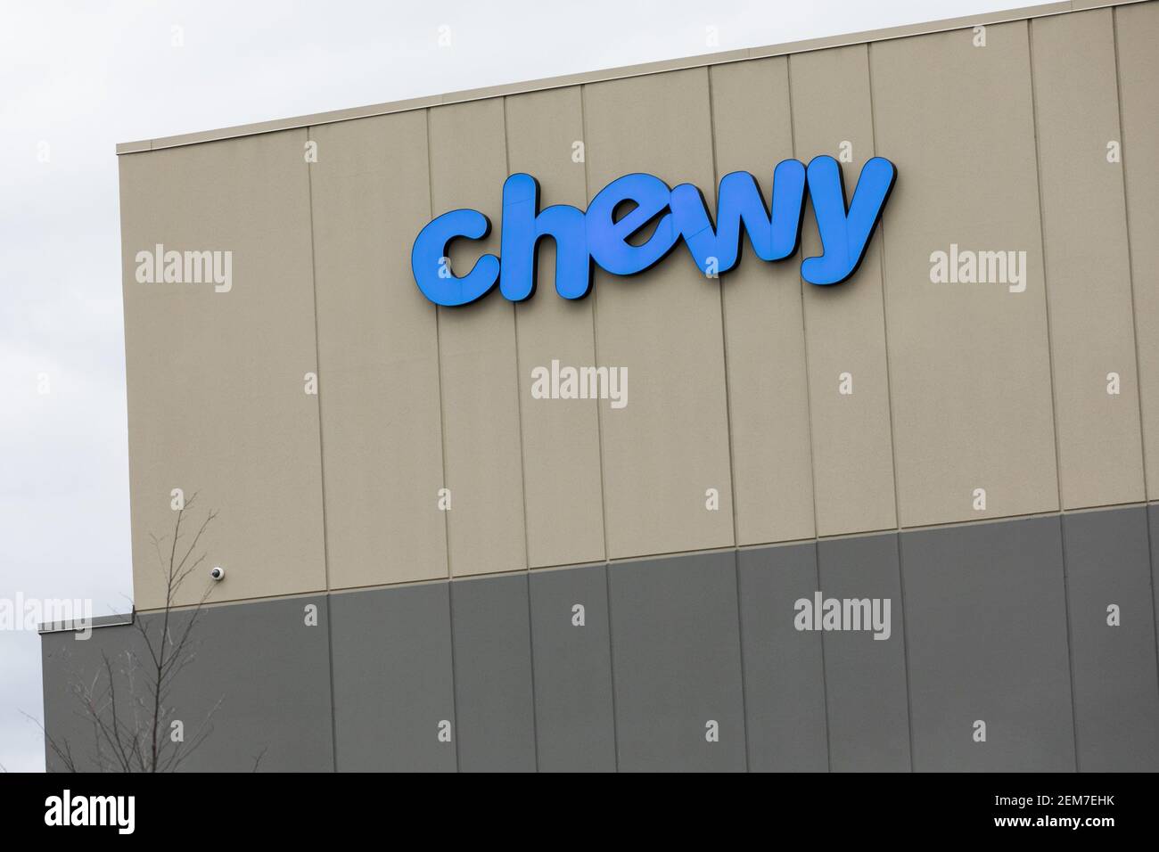 A logo sign outside of a facility occupied by Chewy in WilkesBarre, Pennsylvania, on December
