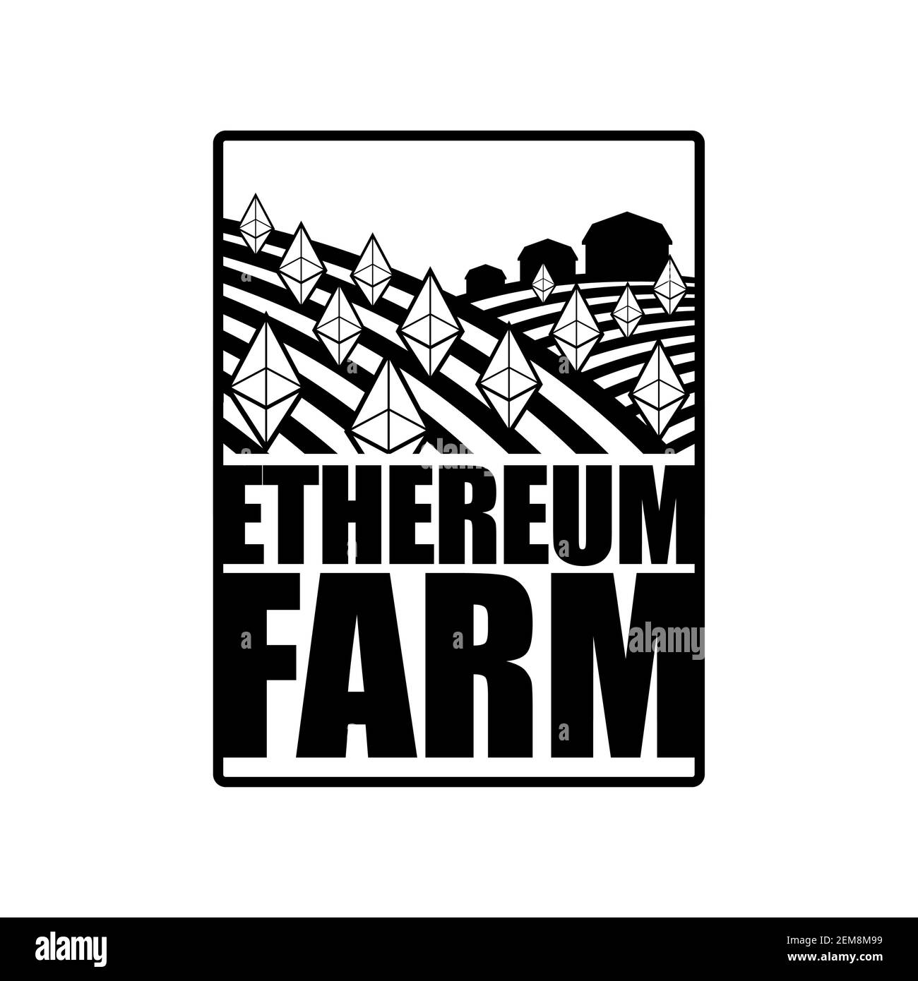 Ethereum Farm logo. Miners sign. Arable land and farm lands Cryptocurrency  is growing Stock Vector Image & Art - Alamy