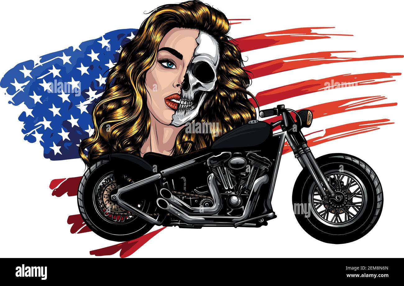 Chopper bike woman Stock Vector Images - Alamy Chopper bike woman Stock Vector Images - Alamy