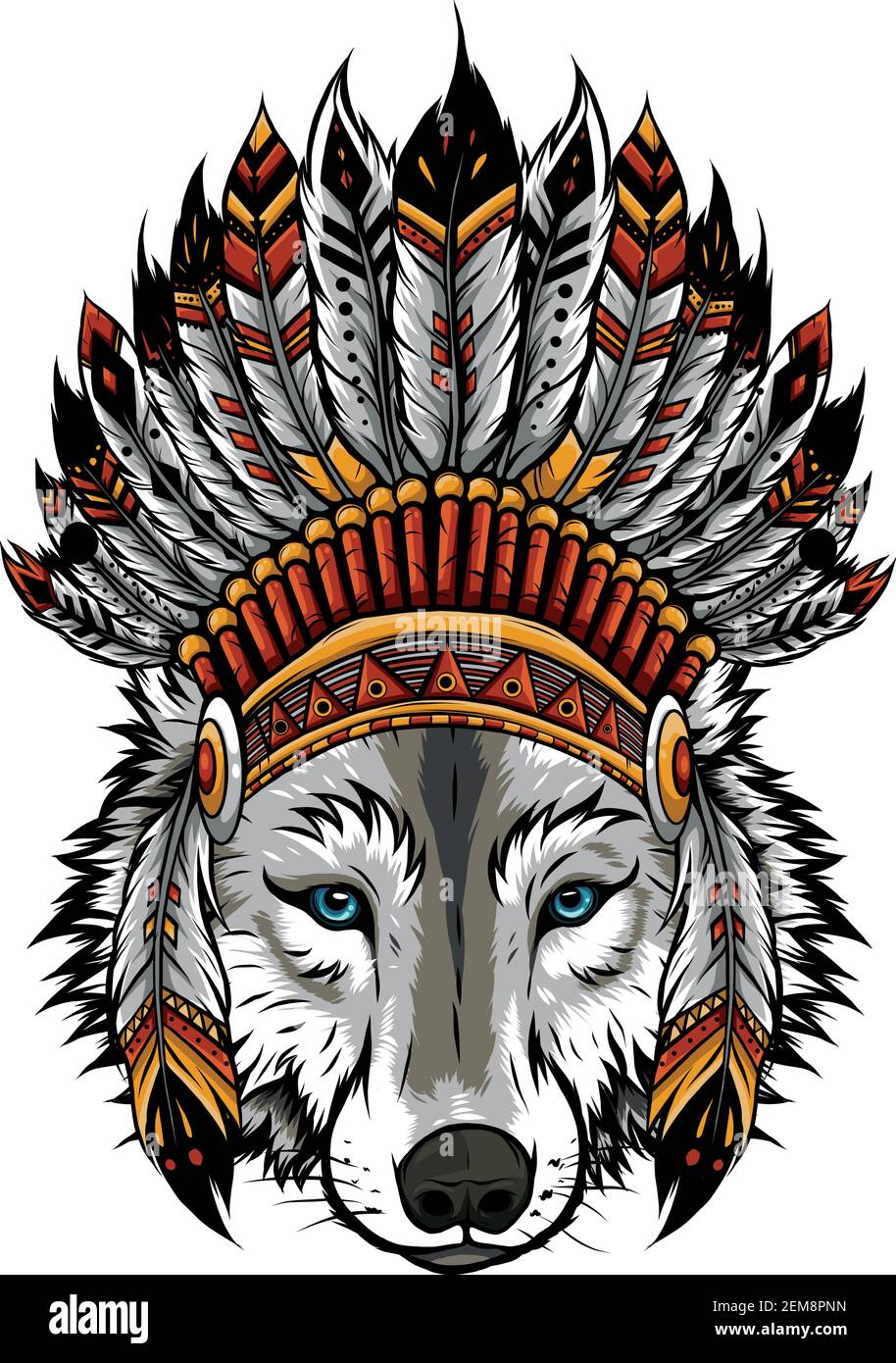Native American Symbols Wolf Native American Wolf Symbol Hi Res Stock