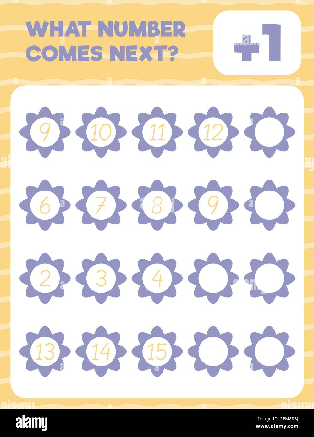 math worksheet practice print page what number comes next count and write stock vector image art alamy